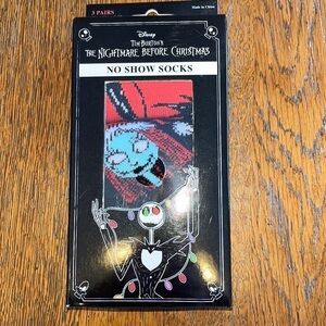 NEW IN BOX Disney Nightmare Before Christmas No Show Socks, 3pack